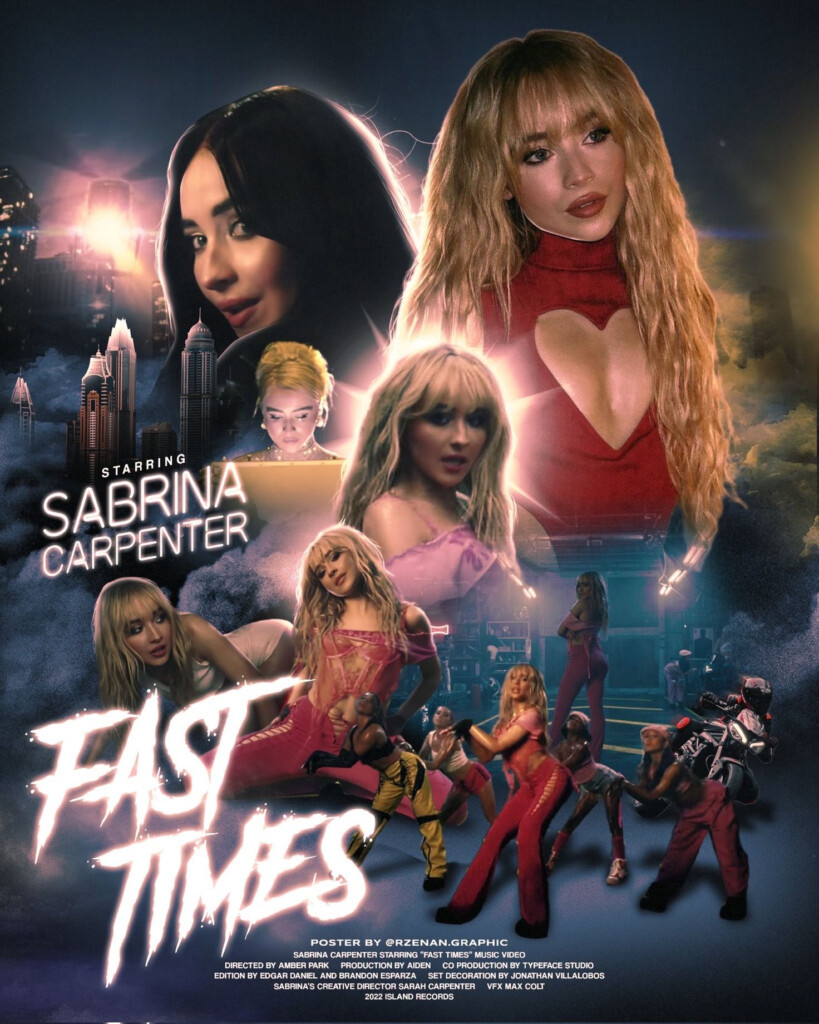 2022 Sabrina Carpenter Fast Times Poster Art - Fast Times Sabrina Carpenter Charts
