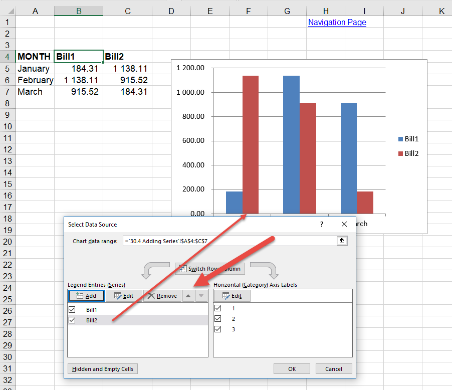Add More Series To The Chart 3 Ways Online Excel Training AuditExcel  - Change Chart Data Series Fast Excel
