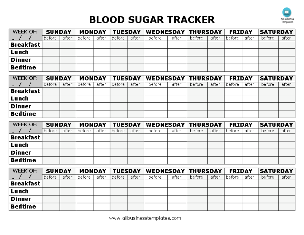 Blood Glucose Tracker Printable - Blood Glucose Tracking Chart Fasting And Random