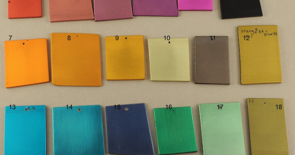 Blue Aluminum Anodizing Dyes - Anodizing Colors Chart Fast Blue