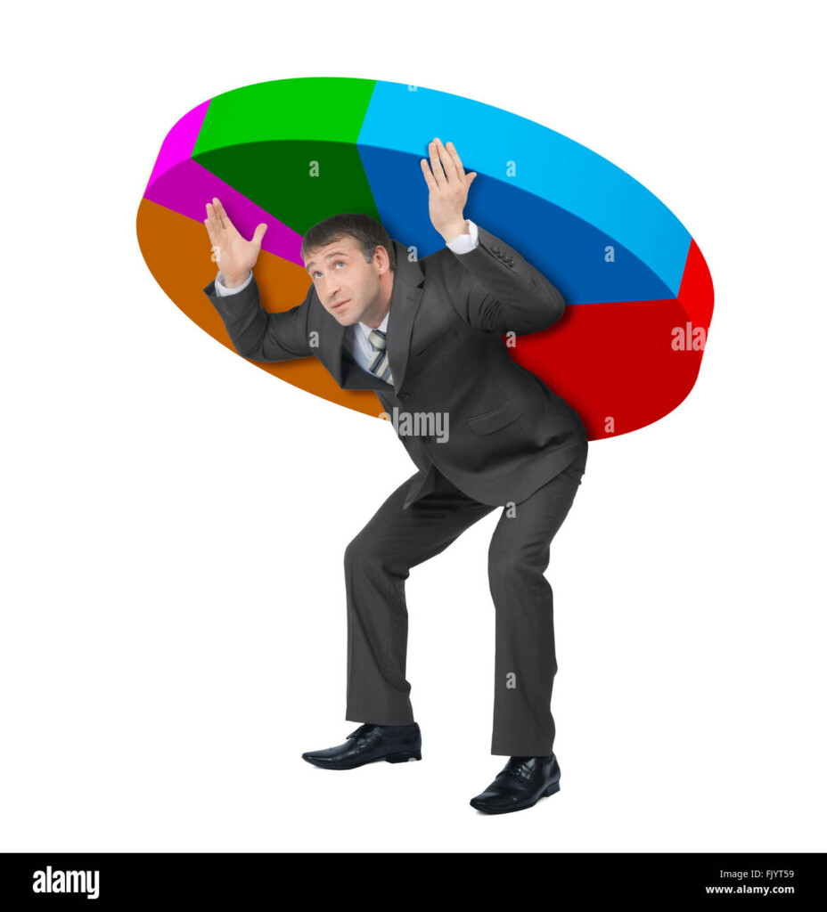 Businessman Holding Pie Chart Stock Photo Alamy - Fnmix Fast Holdings Pie Chart