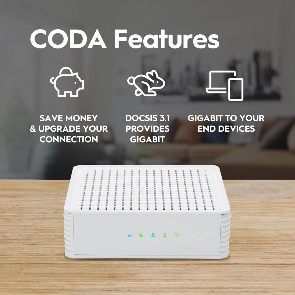 Buy Hitron CODA DOCSIS 3 1 Modem Pairs With Any WiFi Router Or Mesh  - Charter Internet Faster Modem