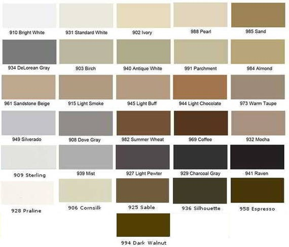 Color Fast Caulk To Match TEC Colors Unsanded Smooth Etsy - Color Fast Caulk Color Chart