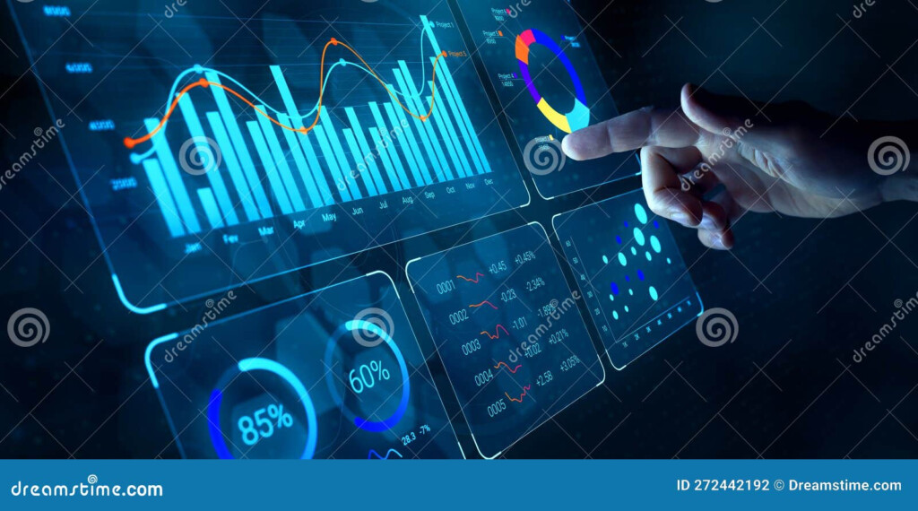 Data Analyst Working On Business Analytics Dashboard With Charts  - Analyzing 1000 Chart Fast