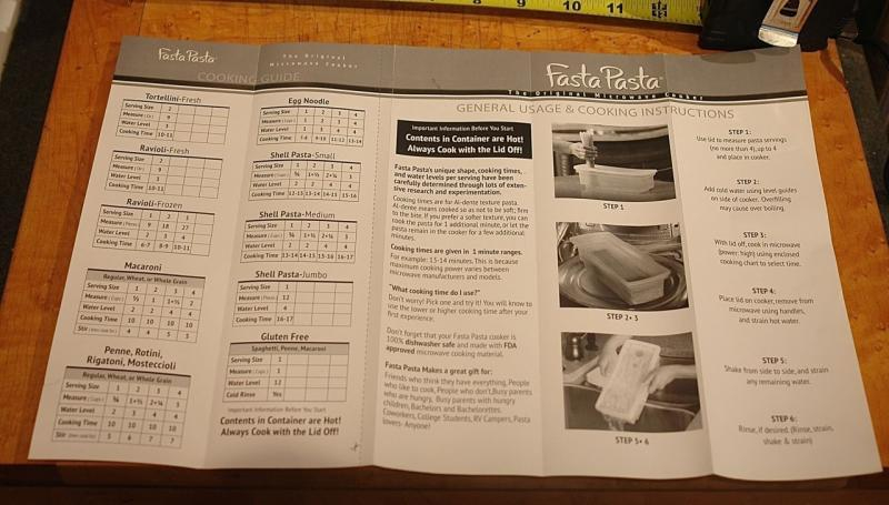 Fasta Pasta Page 2 Kitchen Consumer EGullet Forums - Fasta Pasta Cooking Chart Printable