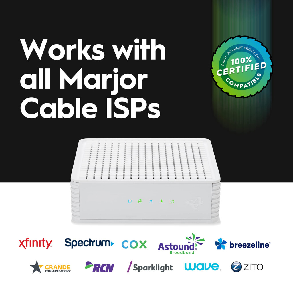 Hitron CODA DOCSIS 3 1 Modem Pairs With Any WiFi Router Or Mesh WiFi  - Faster Upload Speed Charter