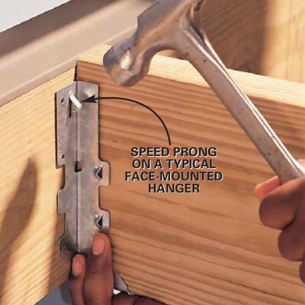 How To Install Joist Hangers The Correct Way Family Handyman - Fast N Tite Joist Hanger Nail Chart