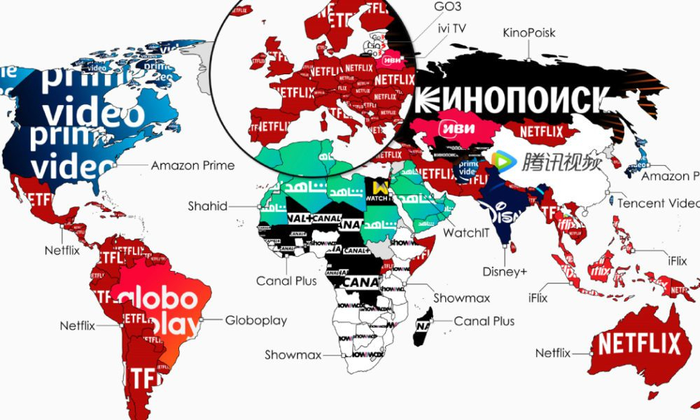 Mapped The Most Popular Video Streaming Services Globally - Fast Streams Slow Stream Chart