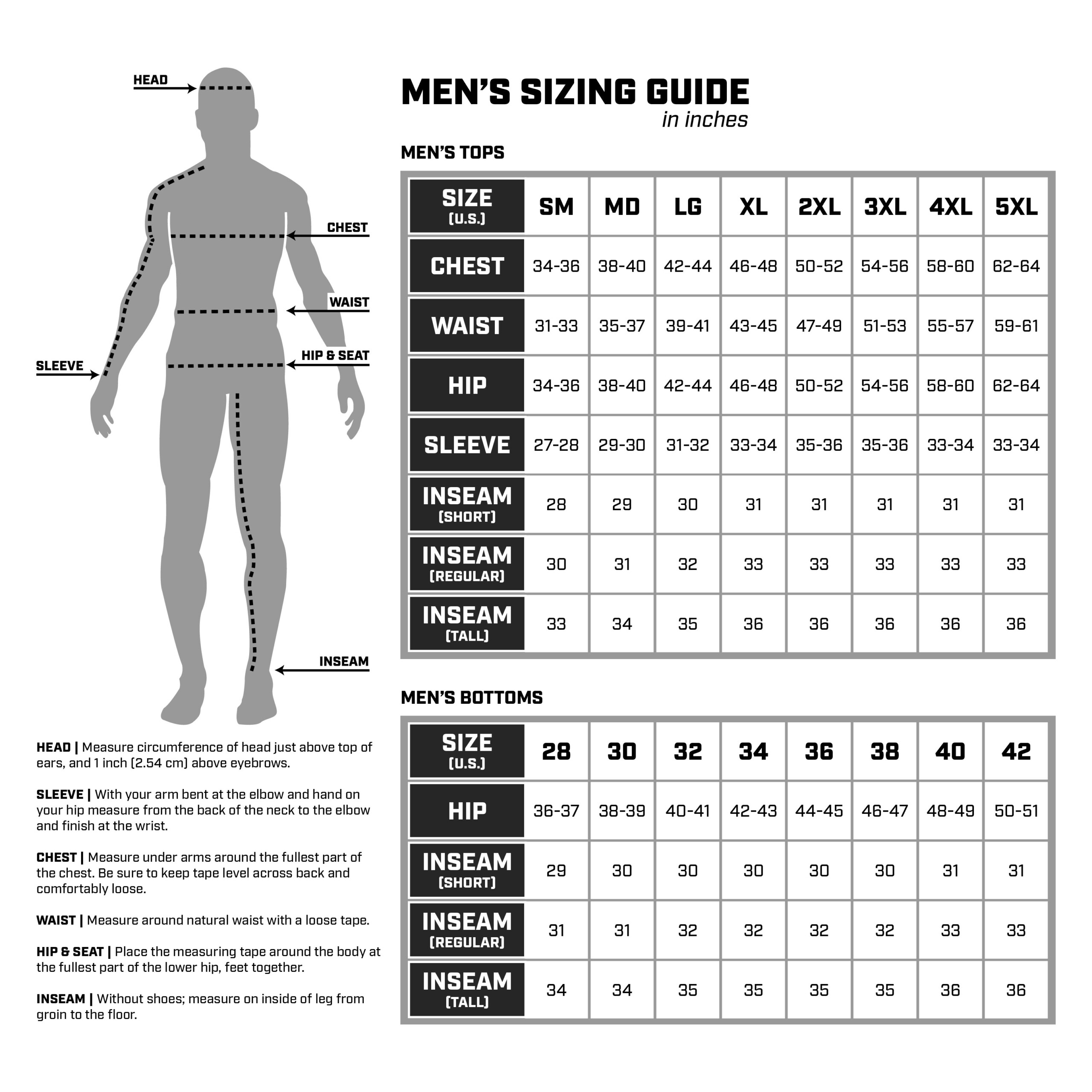 Mens Track Pant Measurement Chart At Mary Taylor Blog - Too Fast Online Size Chart