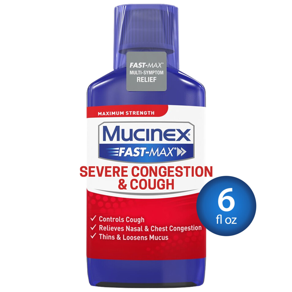 Mucinex Fast Max Maximum Strength Severe Congestion And Cough Liquid  - Mucinex Fast Max Severe Congestion And Cough Dosage Chart