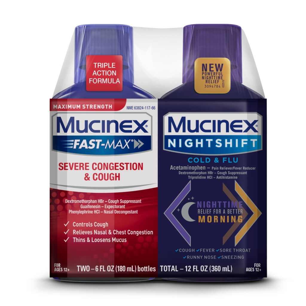 Mucinex Fast Max Severe Congestion And Cough And Mucinex Nightshift  - Mucinex Fast Max Severe Congestion And Cough Dosage Chart