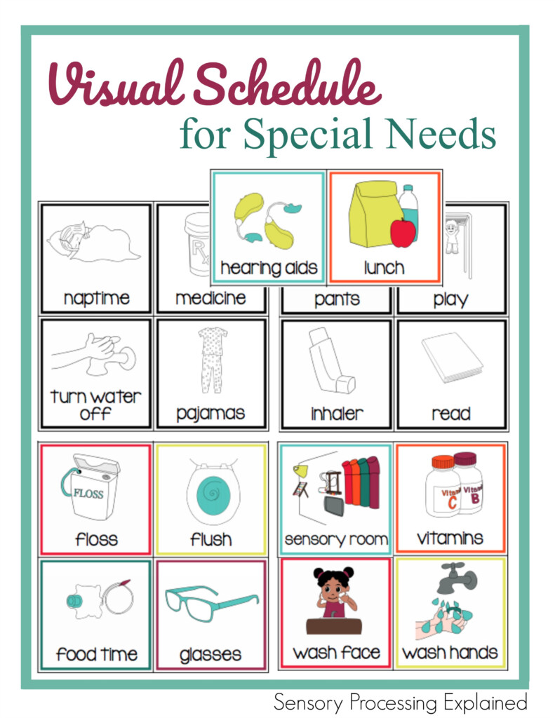 Printable Visual Schedule - Visual Chart For People Learning To Fast