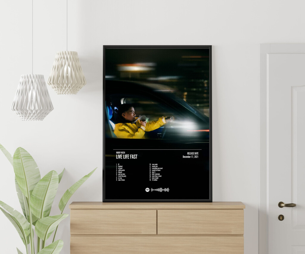 Roddy Ricch Poster Live Life Fast Poster Tracklist Album Etsy - Roddy Ricch Live Life Fast Charts