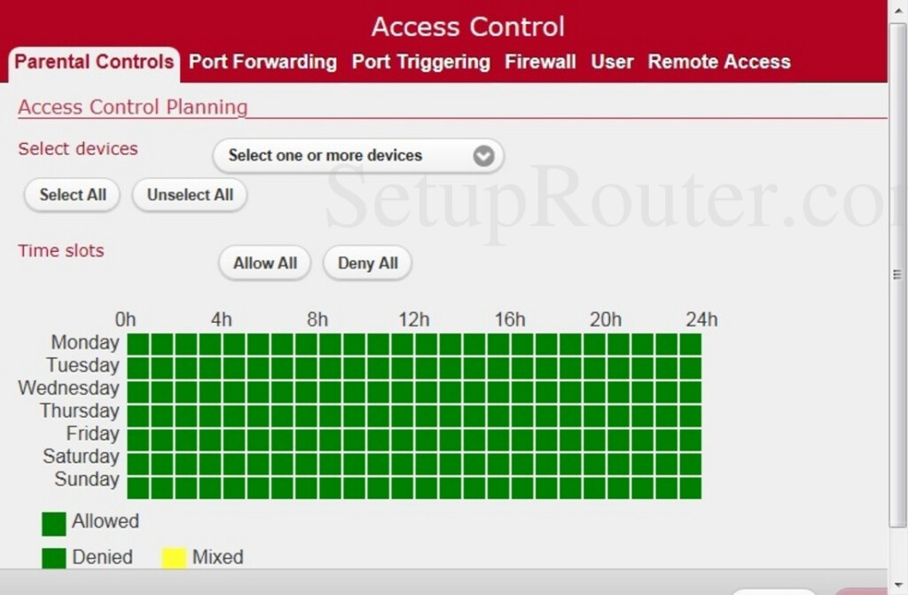Sagemcom Fast 5260 Screenshot ParentalControls - Charter Sagecom Fast 5260 Update