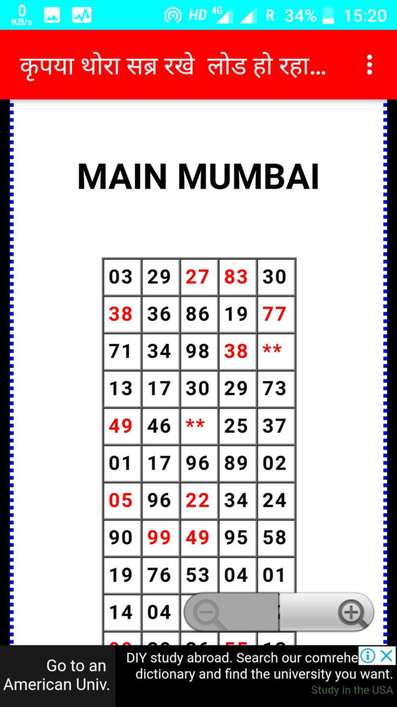 Satta Matka Main Mumbai Panel Chart SATTA JKC - Mumbai Night Chart Fast Result
