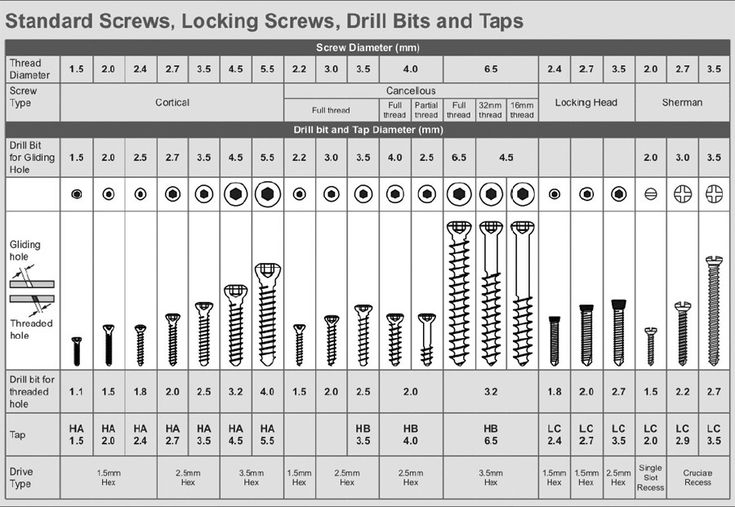Screws Sizes Chart Screws Thread Chart Manufacturer And Suppliers  - Hold Fast Size Chart