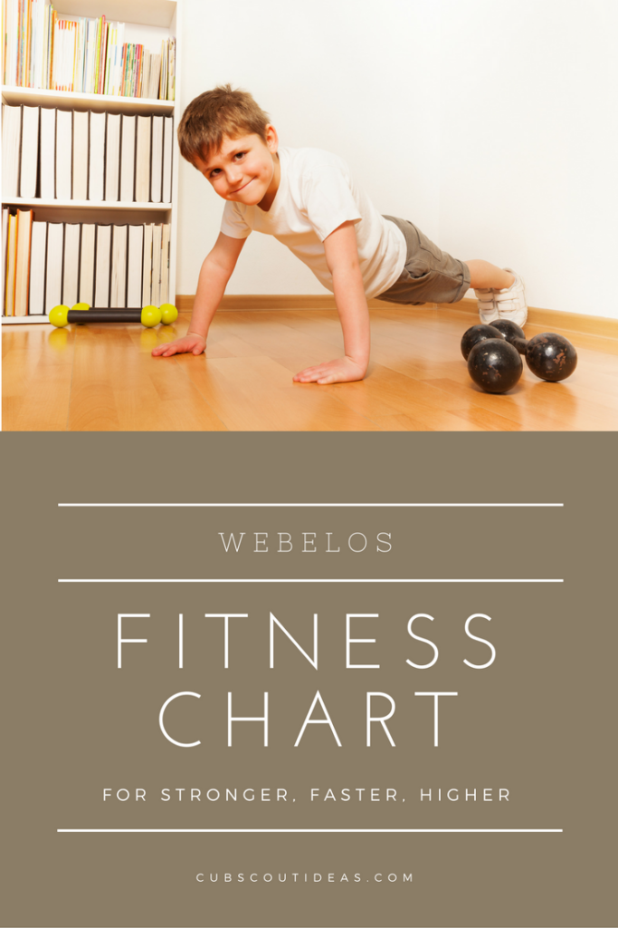 Stronger Faster Higher For Cub Scouts Cub Scout Ideas - Stronger Faster Higher Fitness Chart