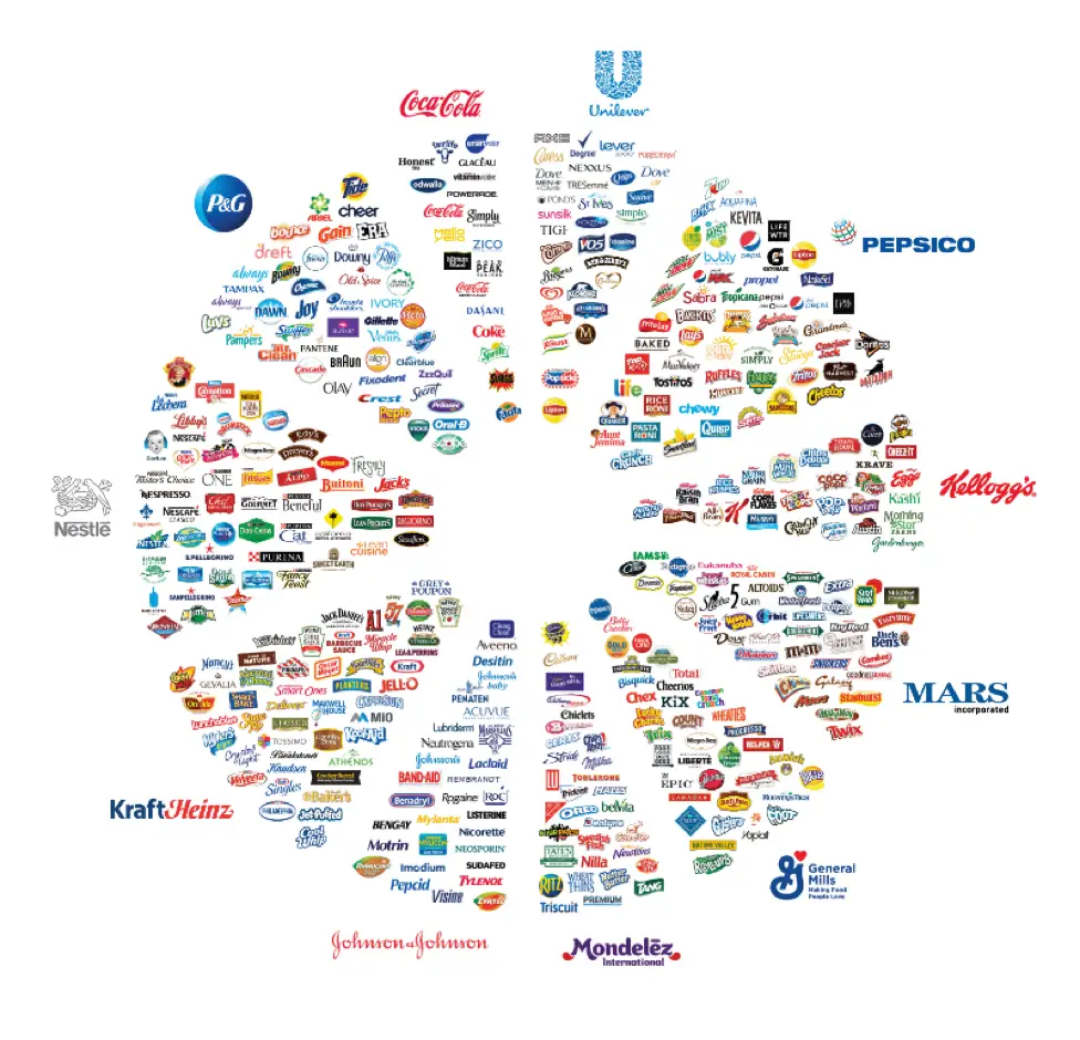 Who s Got The Power A Look At America s Largest Companies - Fast Food Ownership Chart